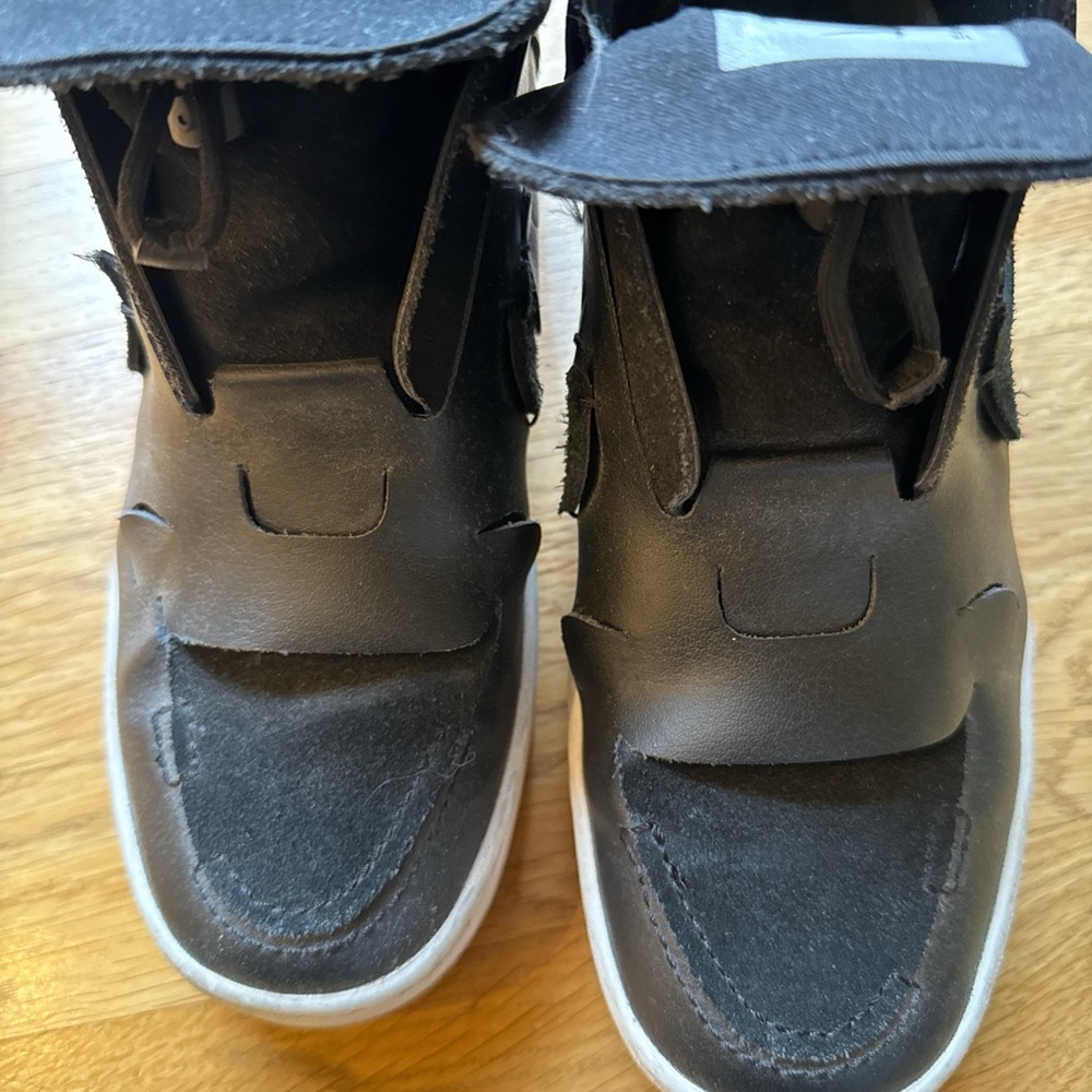 Black Women’s High Top Black Suede & Leather Nikes